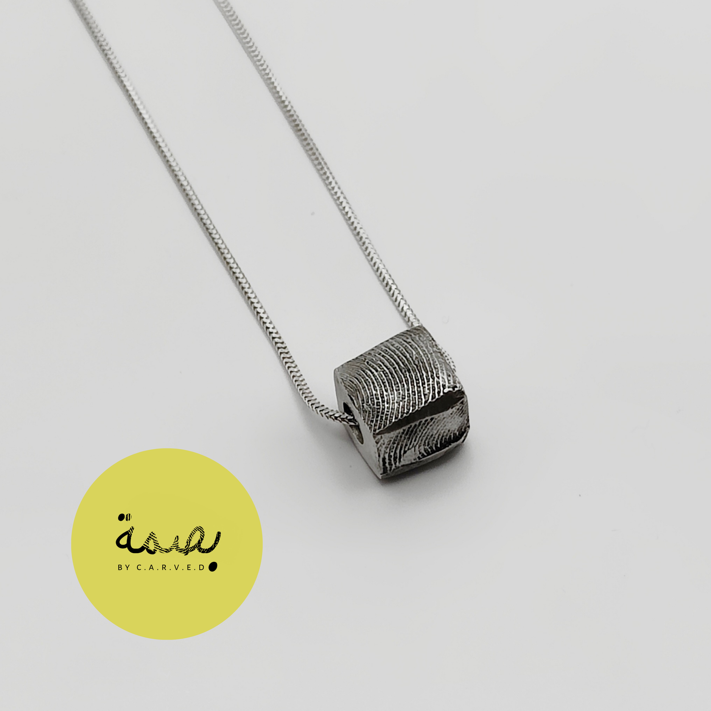 "BASSMEH" KIT | CUBE FINGERPRINT NECKLACE