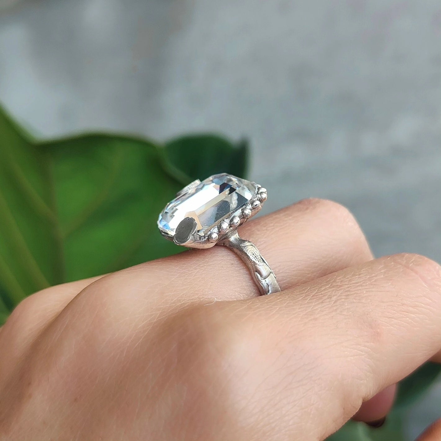ONE-OFF SWAROVSKI SILVER RING
