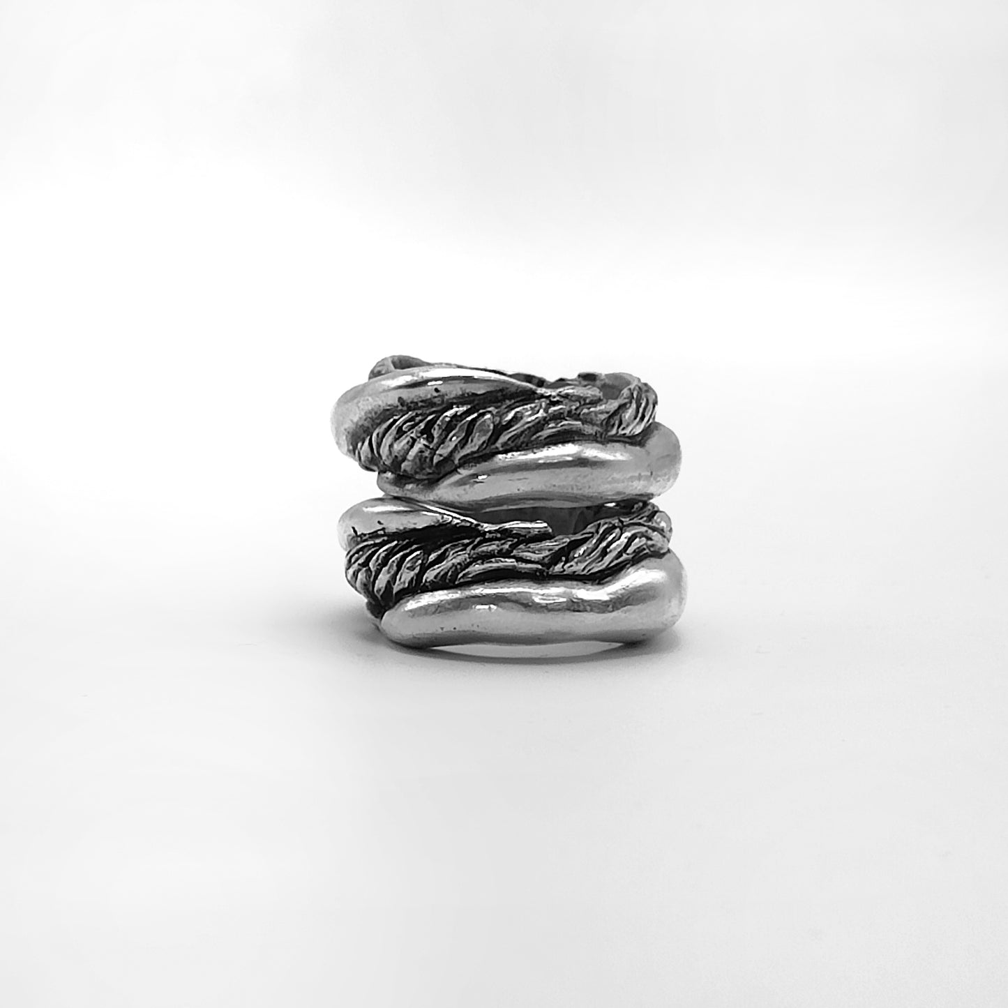 OLIVE WOOD SILVER RING IIIII