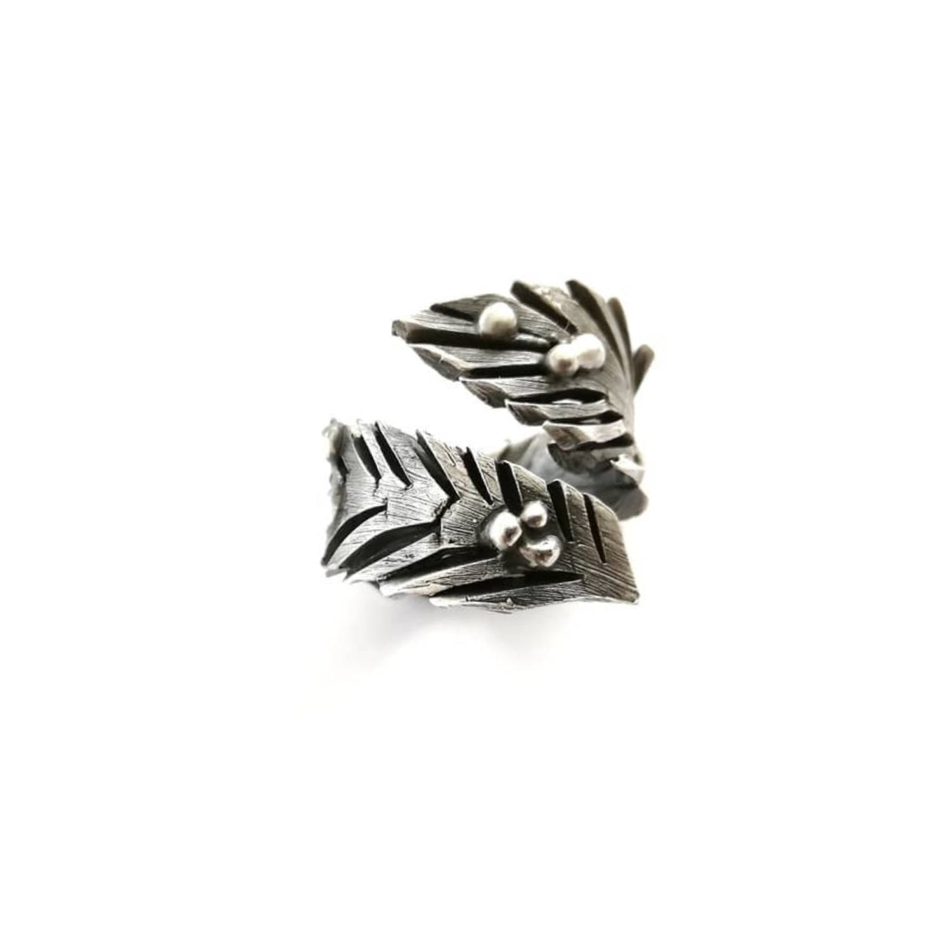 MYSTIC FEATHER SILVER RING