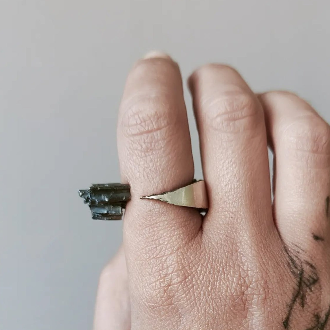 REMAINS OF NOTHING SILVER RING