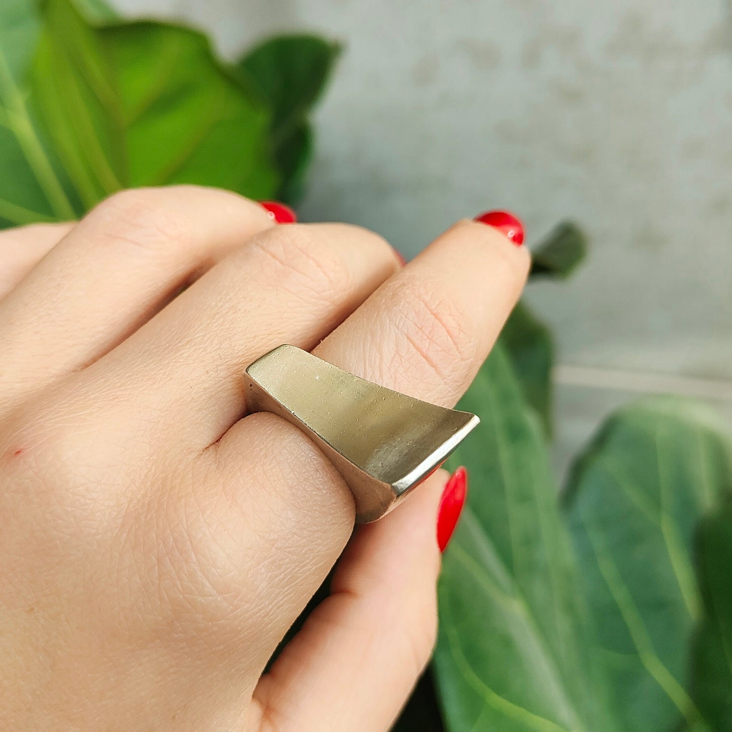 CURVE SILVER RING