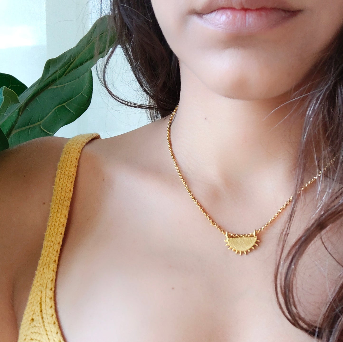 SUN SILVER NECKLACE