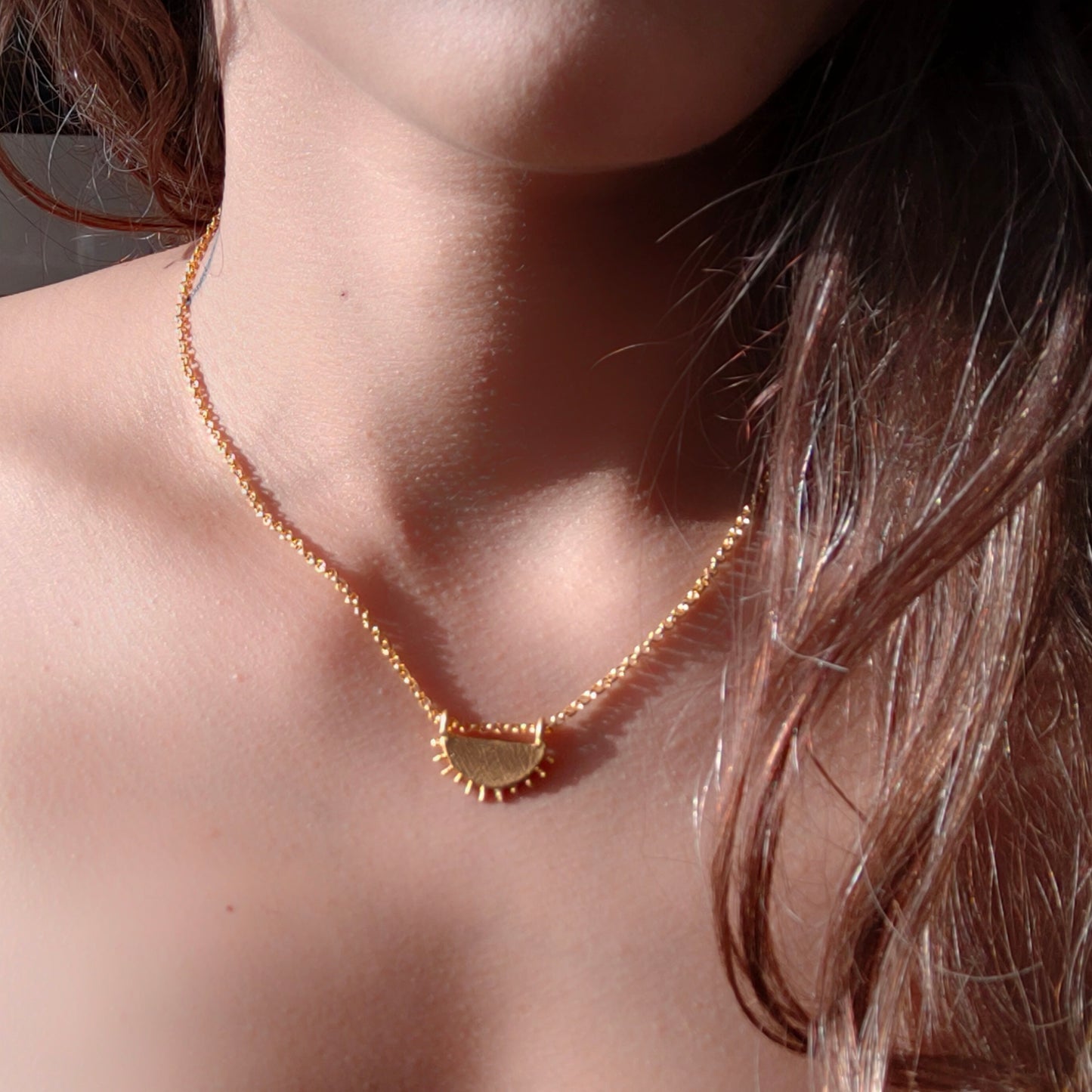 SUN SILVER NECKLACE