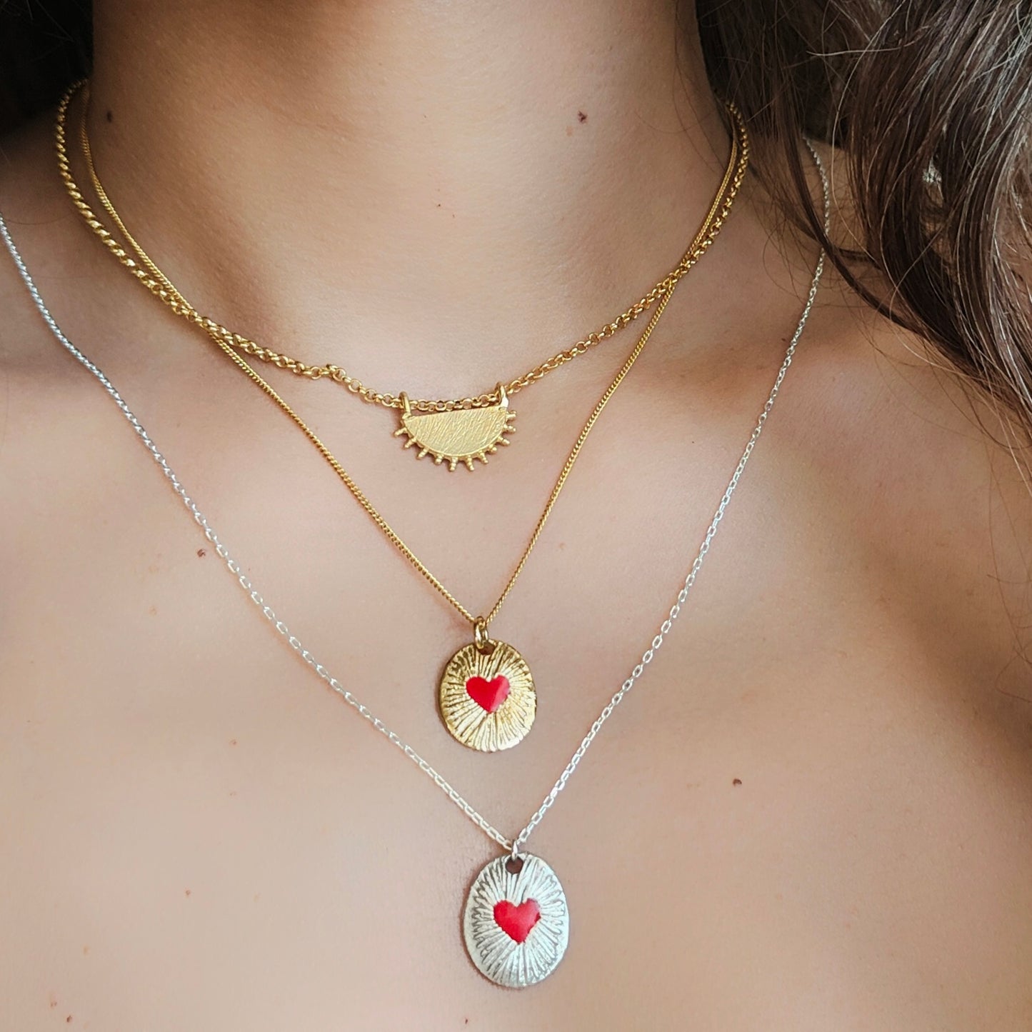 RADIANT HEART SILVER NECKLACE