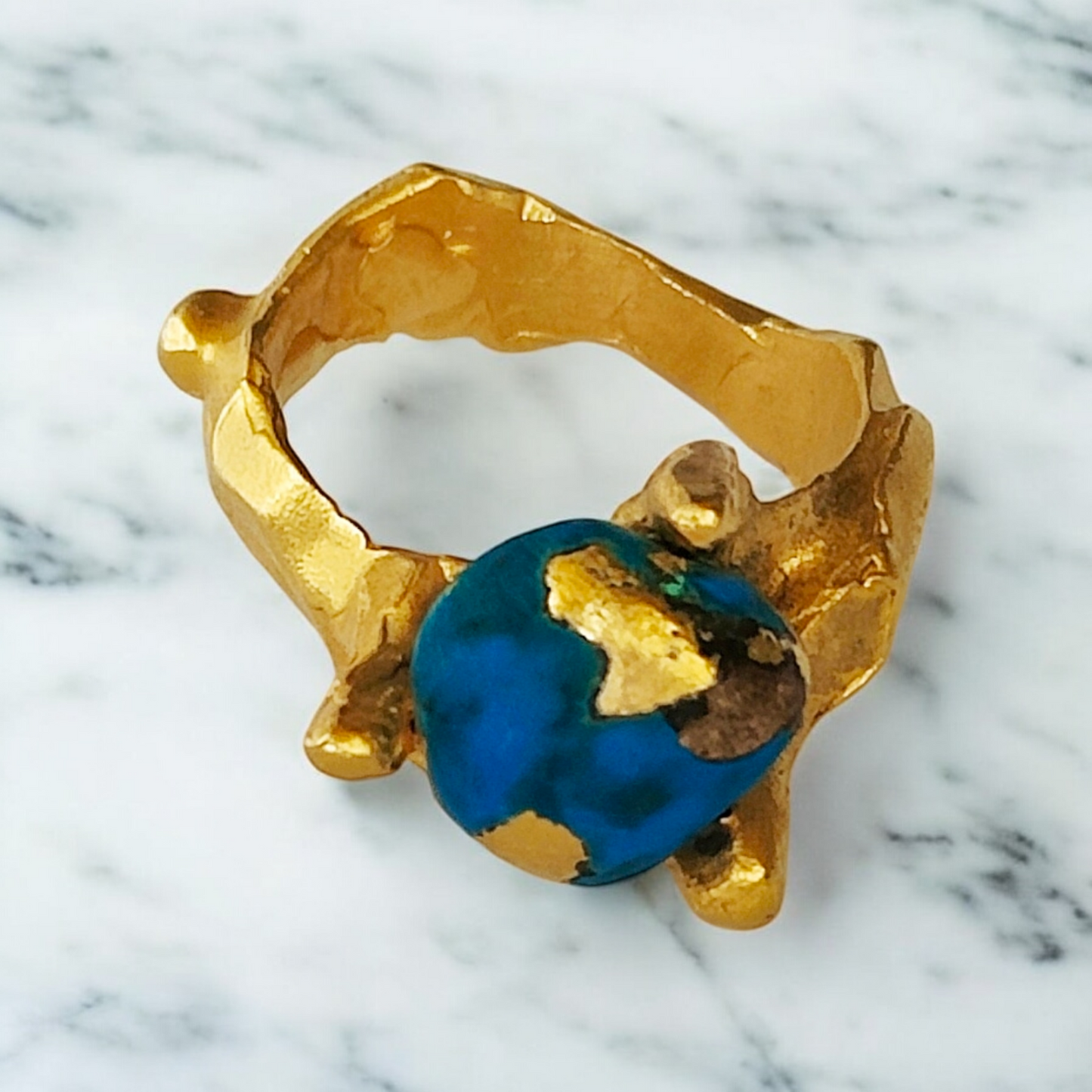 ONE-OFF GOLD PLATED RING 4