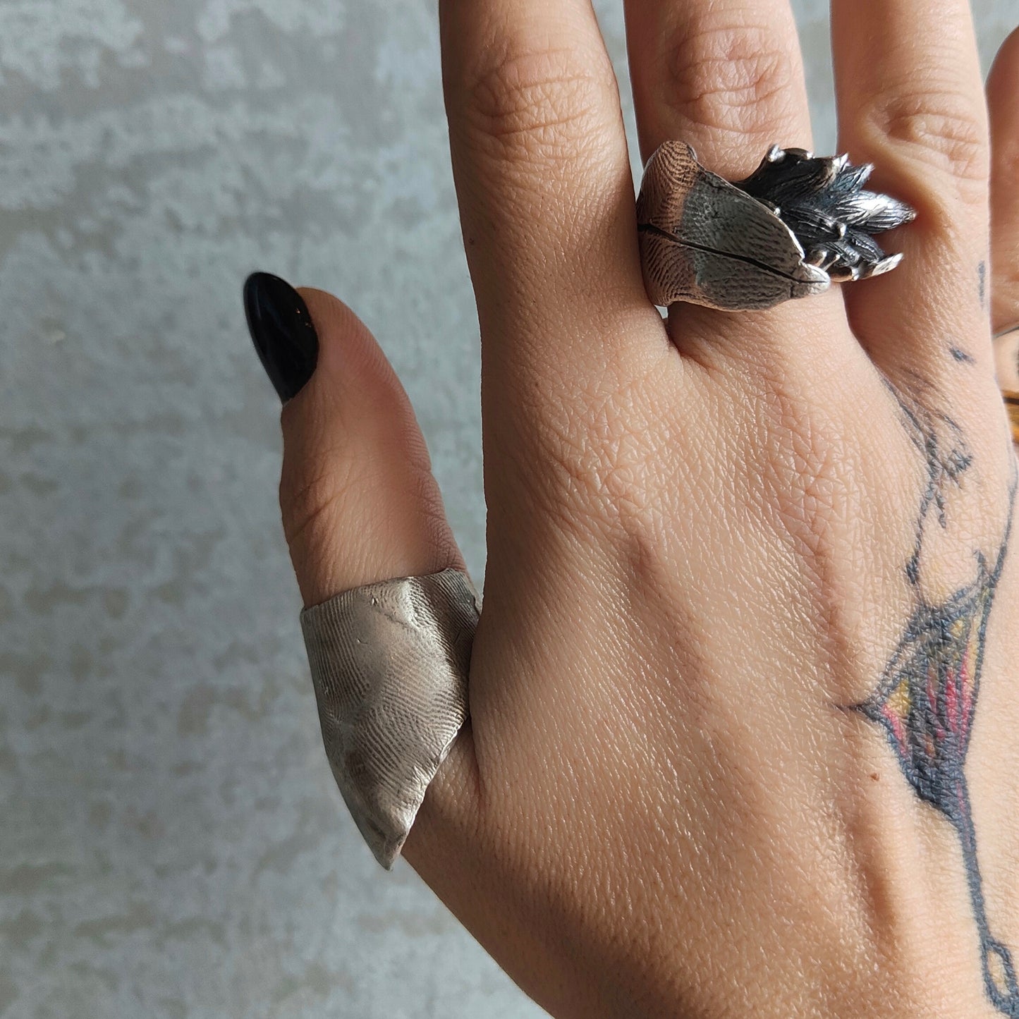 THUMB CUFF SILVER RING