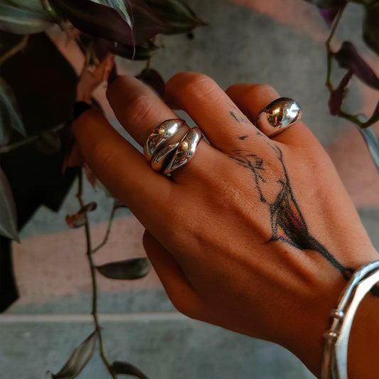 BUBBLE SILVER RING