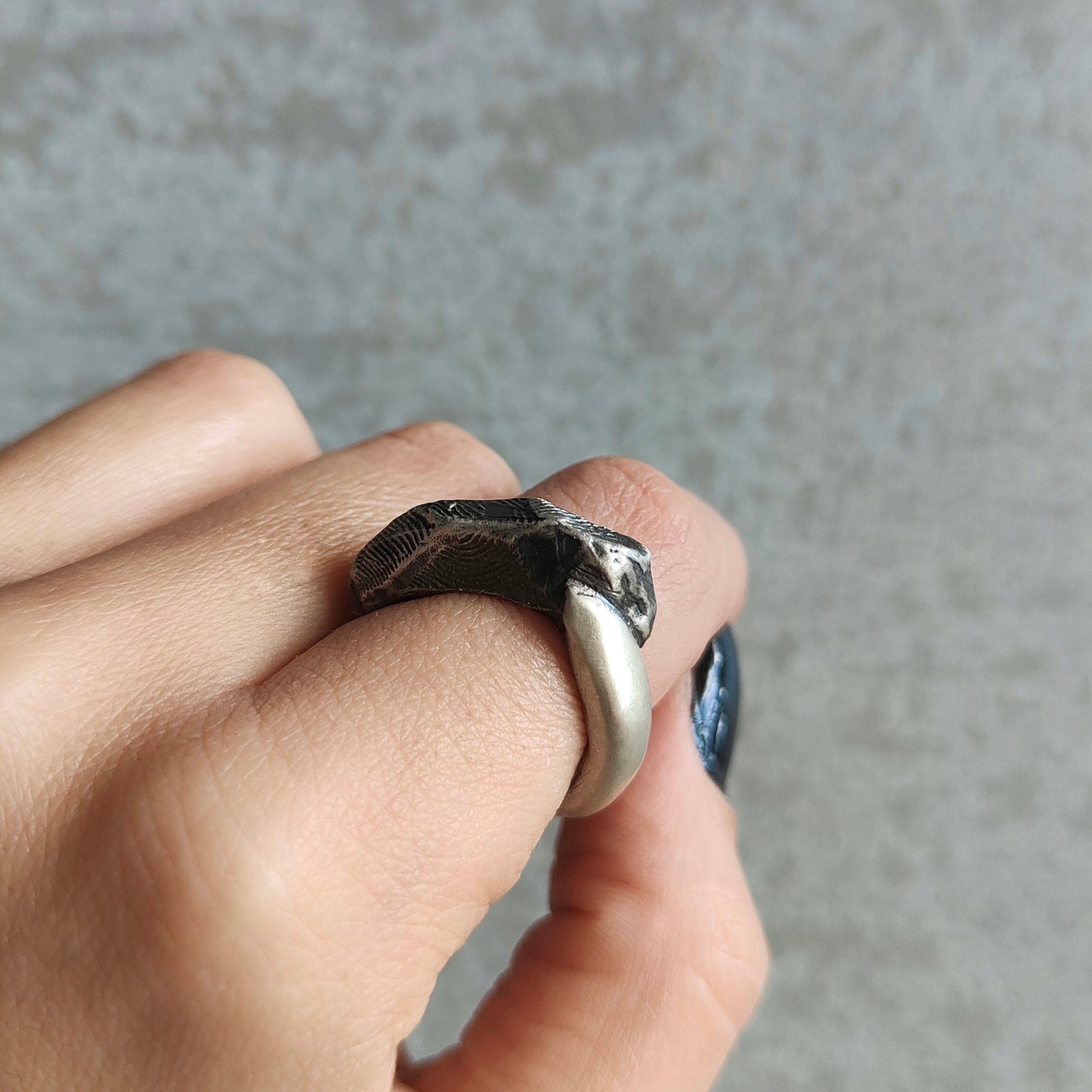 SNAKE SILVER RING II