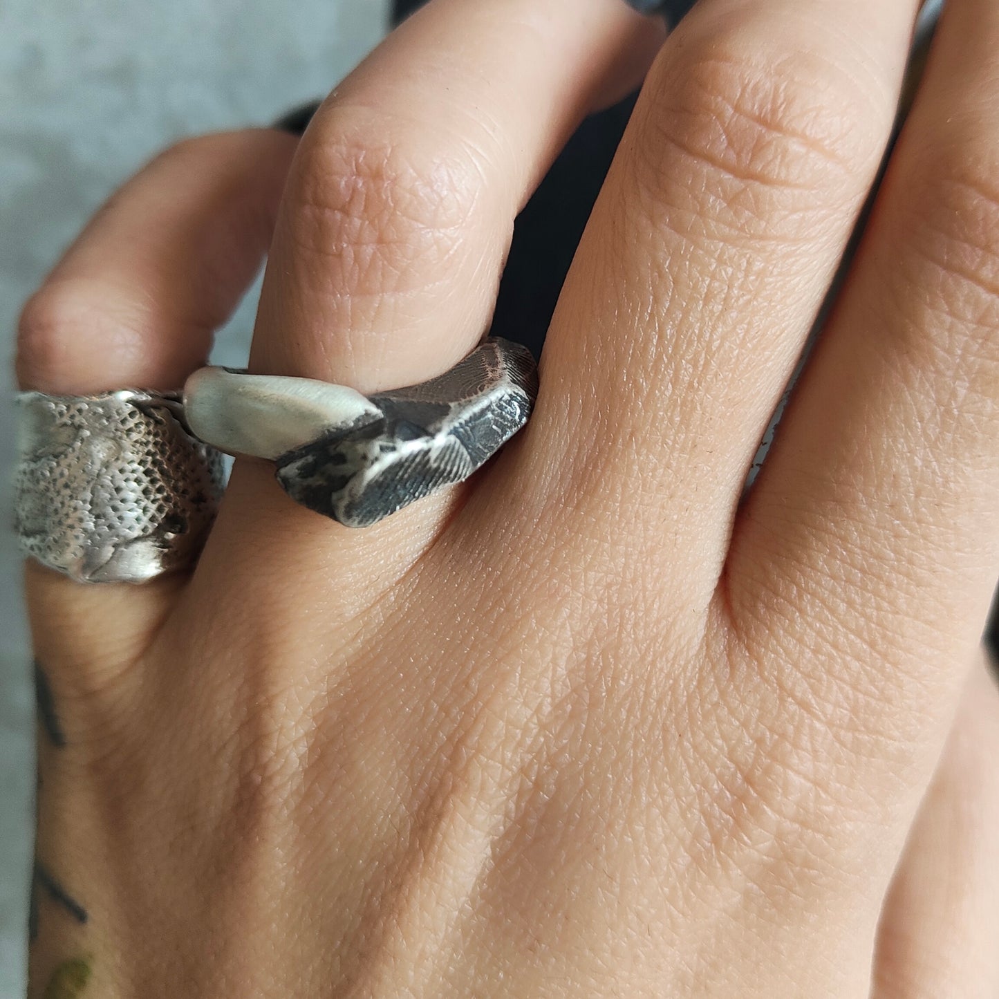 SNAKE SILVER RING II