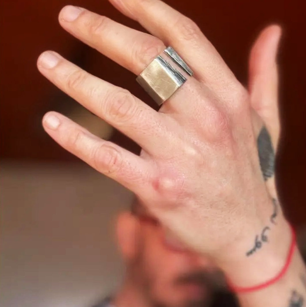 SCAR SILVER RING