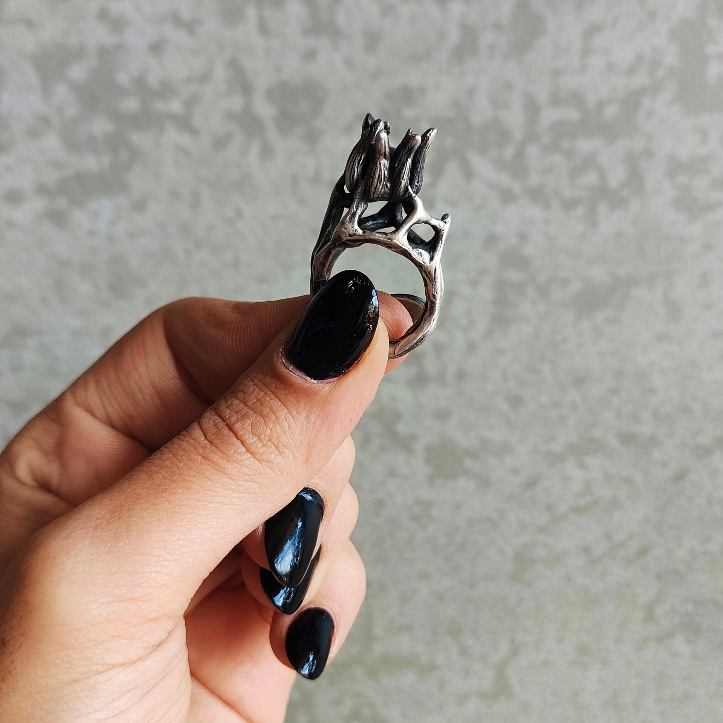 MYSTIC ROSE SILVER RING