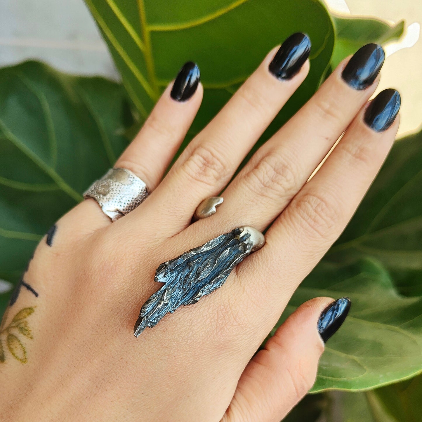 OLIVE WOOD SILVER RING II
