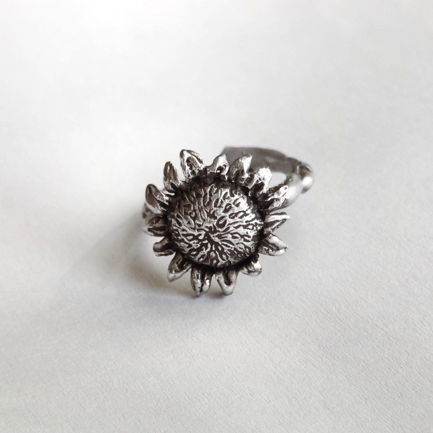 SUNFLOWER SILVER RING