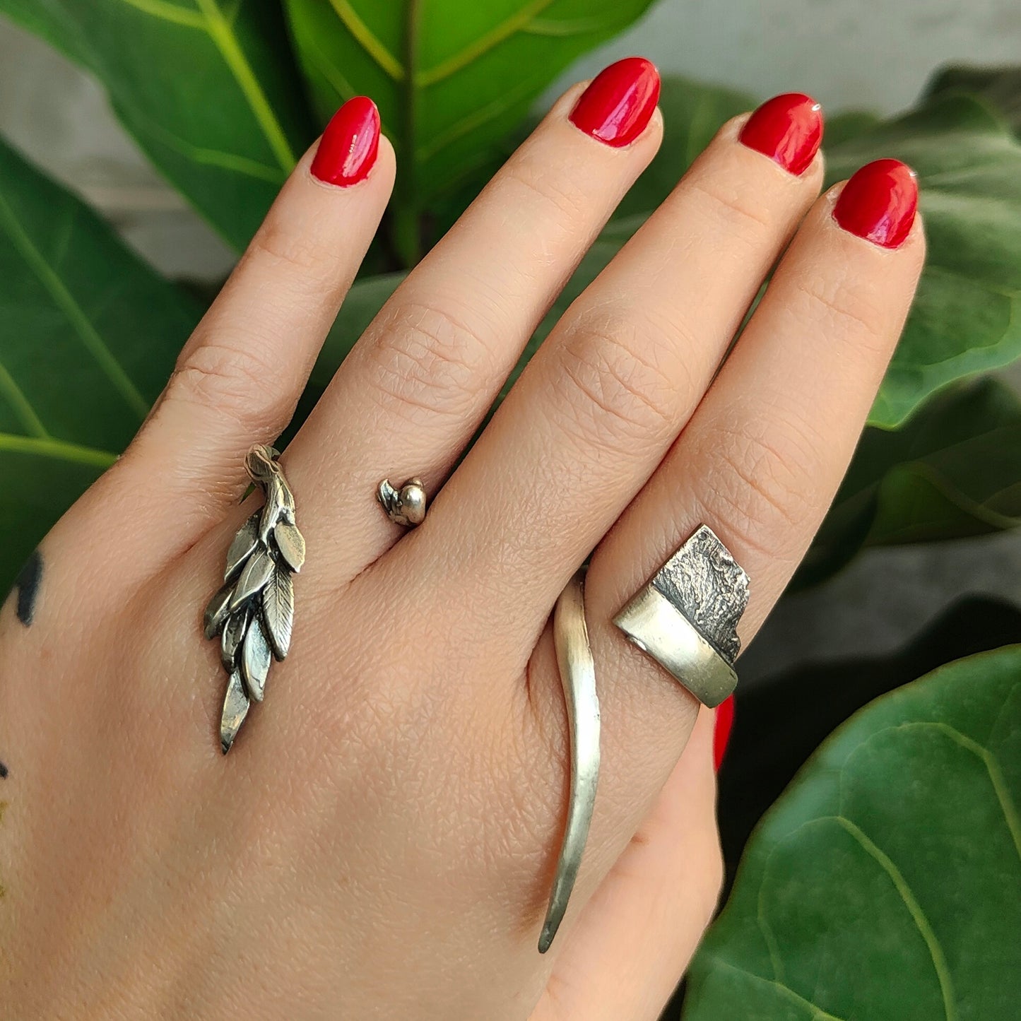 BRANCH SILVER RING