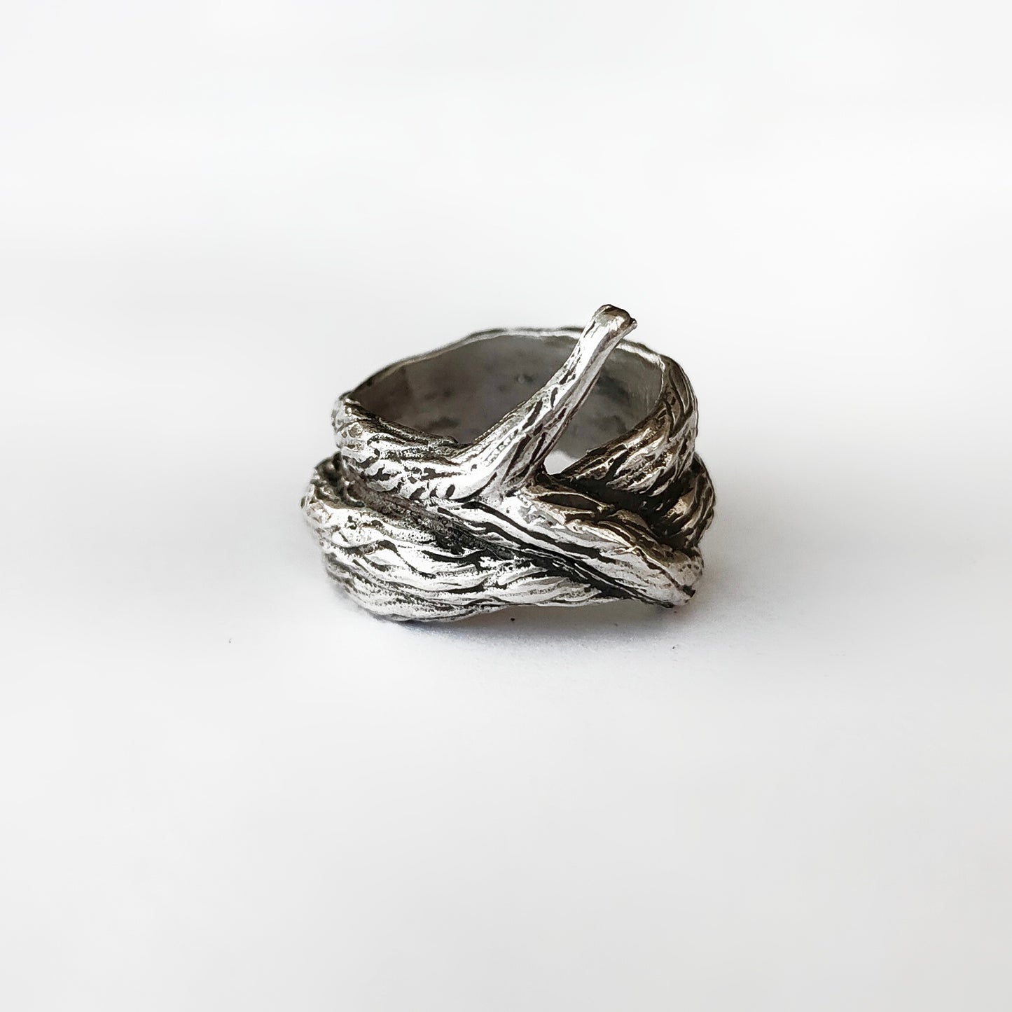 OLIVE WOOD SILVER RING III