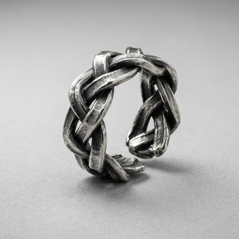 ONE-OFF SILVER PLATED RING 15