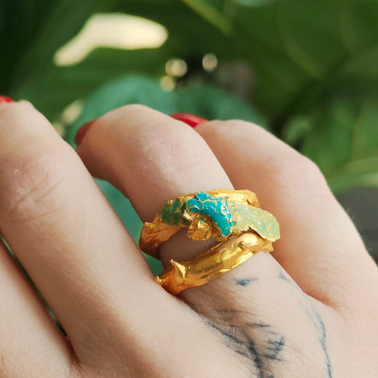 ONE-OFF GOLD PLATED RING 2