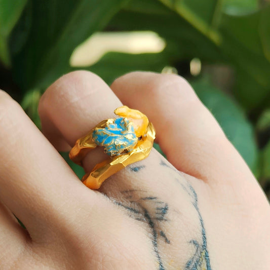 ONE-OFF GOLD PLATED RING 3