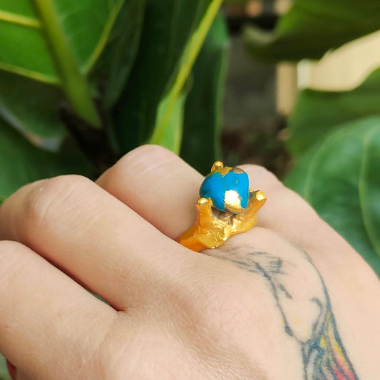 ONE-OFF GOLD PLATED RING 4