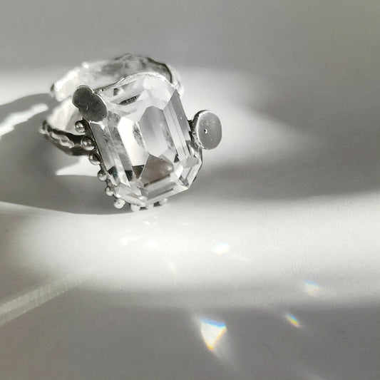 ONE-OFF SWAROVSKI SILVER RING