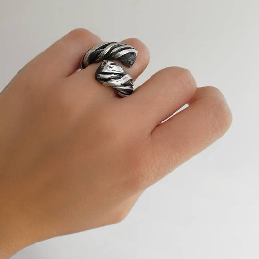 ROPE SILVER RING