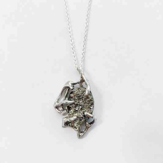 ONE-OFF PYRITE SILVER NECKLACE