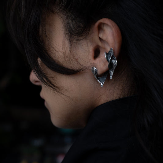 PUPA SILVER EAR-CUFF (left ear)