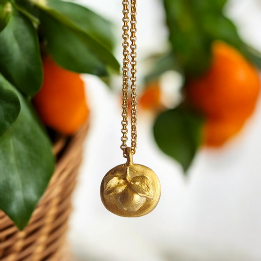 ORANGE SILVER NECKLACE
