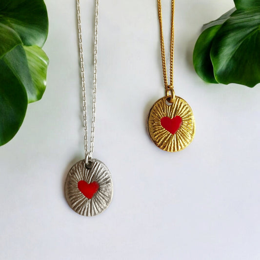 RADIANT HEART SILVER NECKLACE