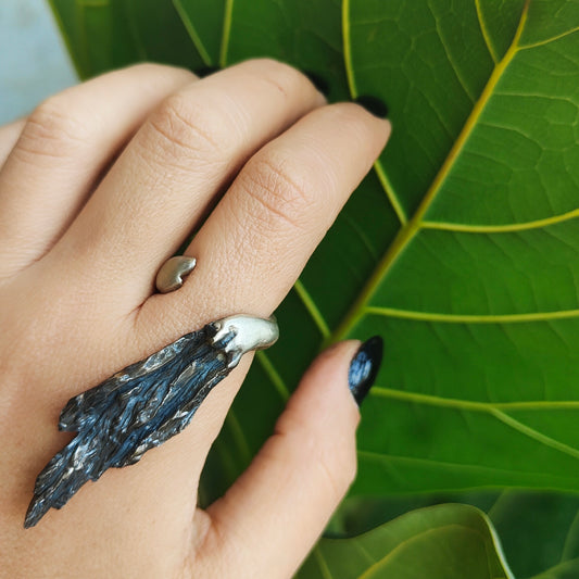 OLIVE WOOD SILVER RING II