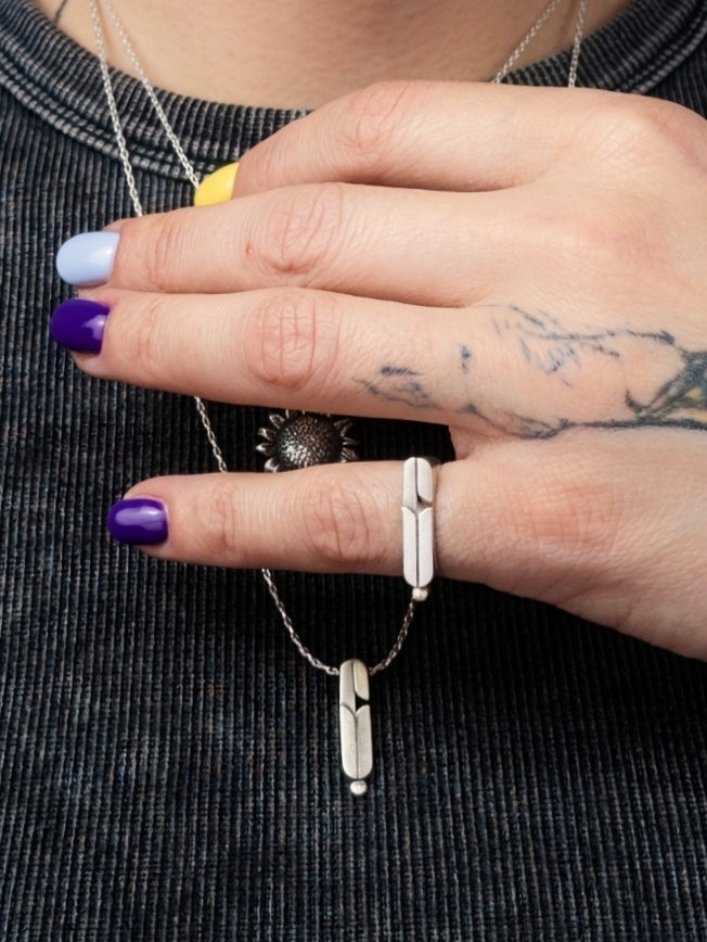 حب LOVE SILVER RING