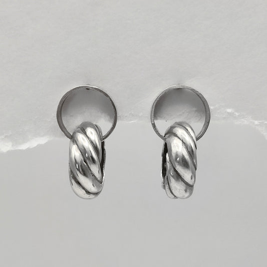INTERTWINED SILVER EARRINGS