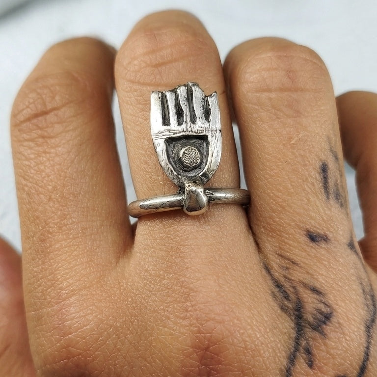 ONE-OFF SILVER PLATED RING 1