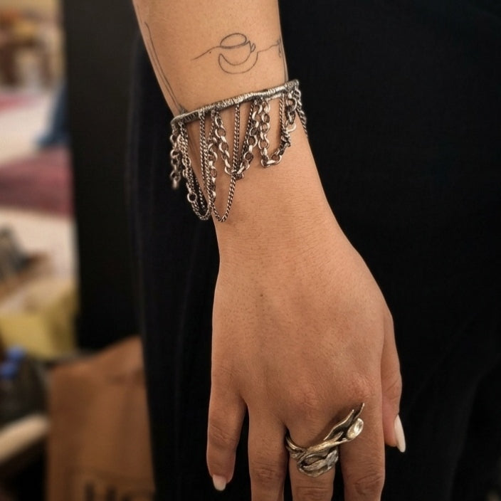 ONE-OFF SILVER PLATED BRACELET