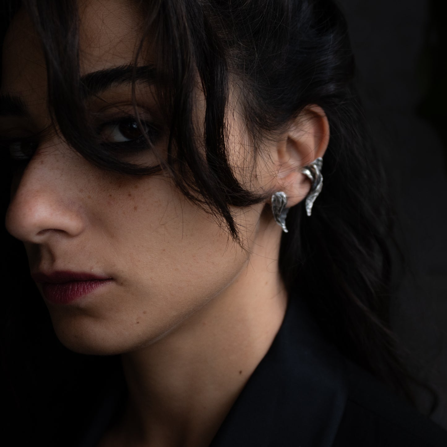 PUPA SILVER EAR-CUFF (left ear)