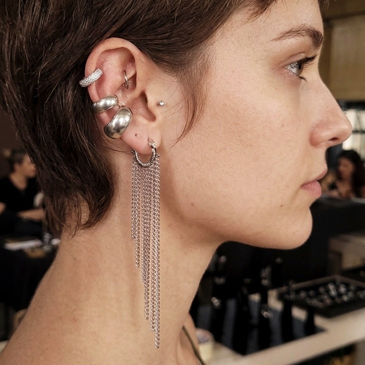 ONE-OFF PLATED HOOP EARRING