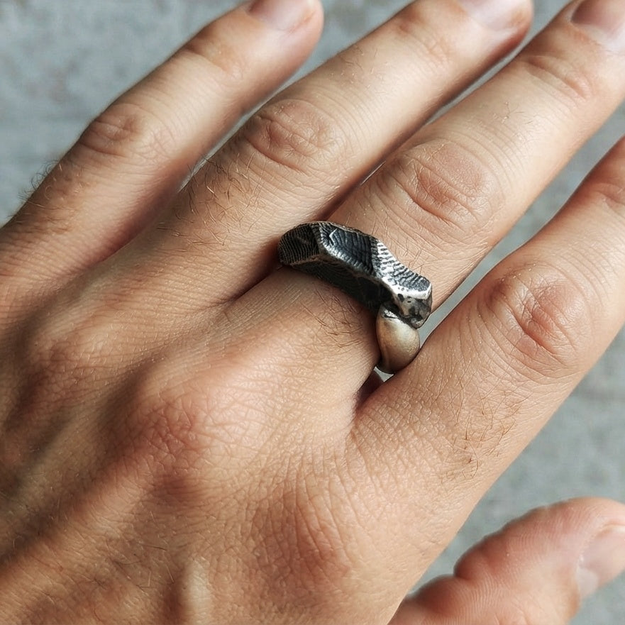 SNAKE SILVER RING II