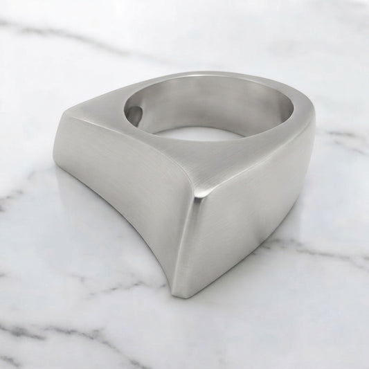 CURVE SILVER RING